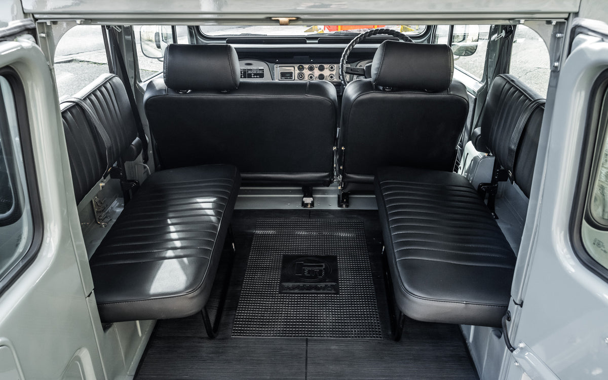 RESTORED VINTAGE 40 SERIES HEATH GRAY 1982 TOYOTA FJ40 LAND CRUISER WITH CUSTOM BLACK LEATHER SEATS FOR SALE