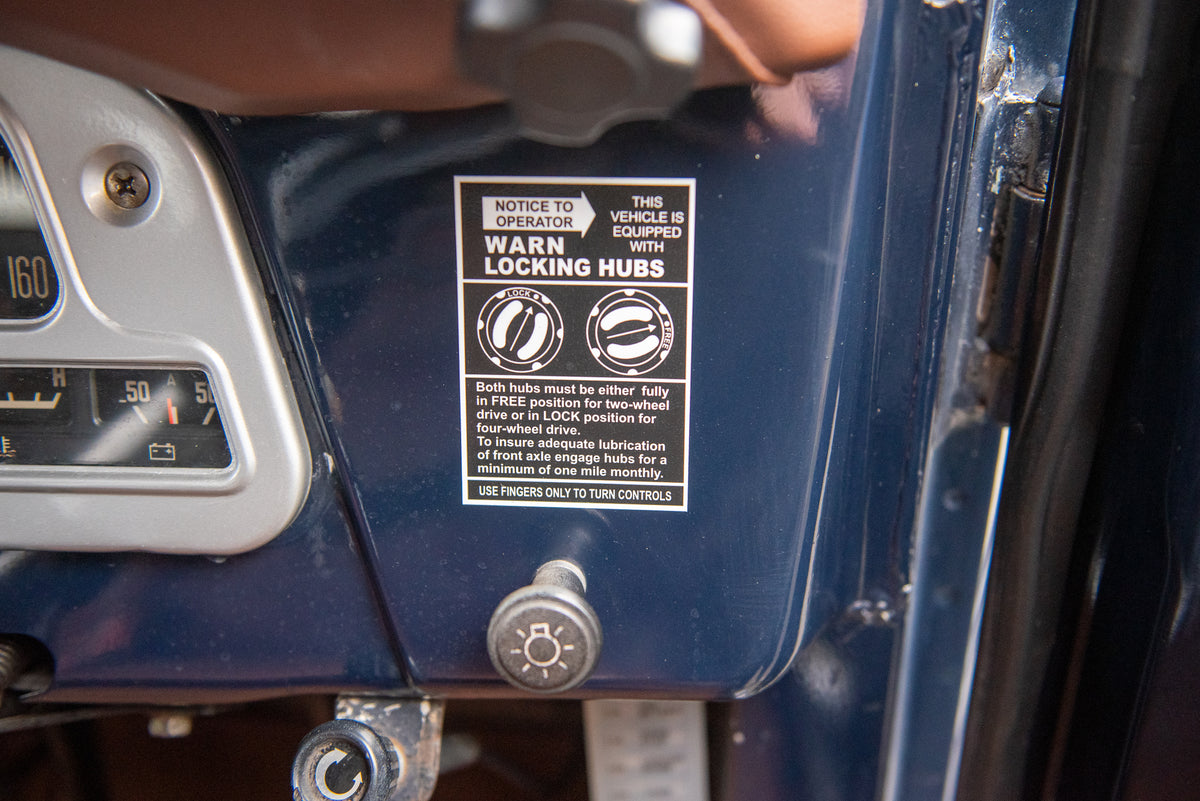 Restored 1983 Toyota BJ40 Land Cruiser in Royal Blue Custom Brown Leather Interior with Bulk New Interior Accessories and New Upholstery
