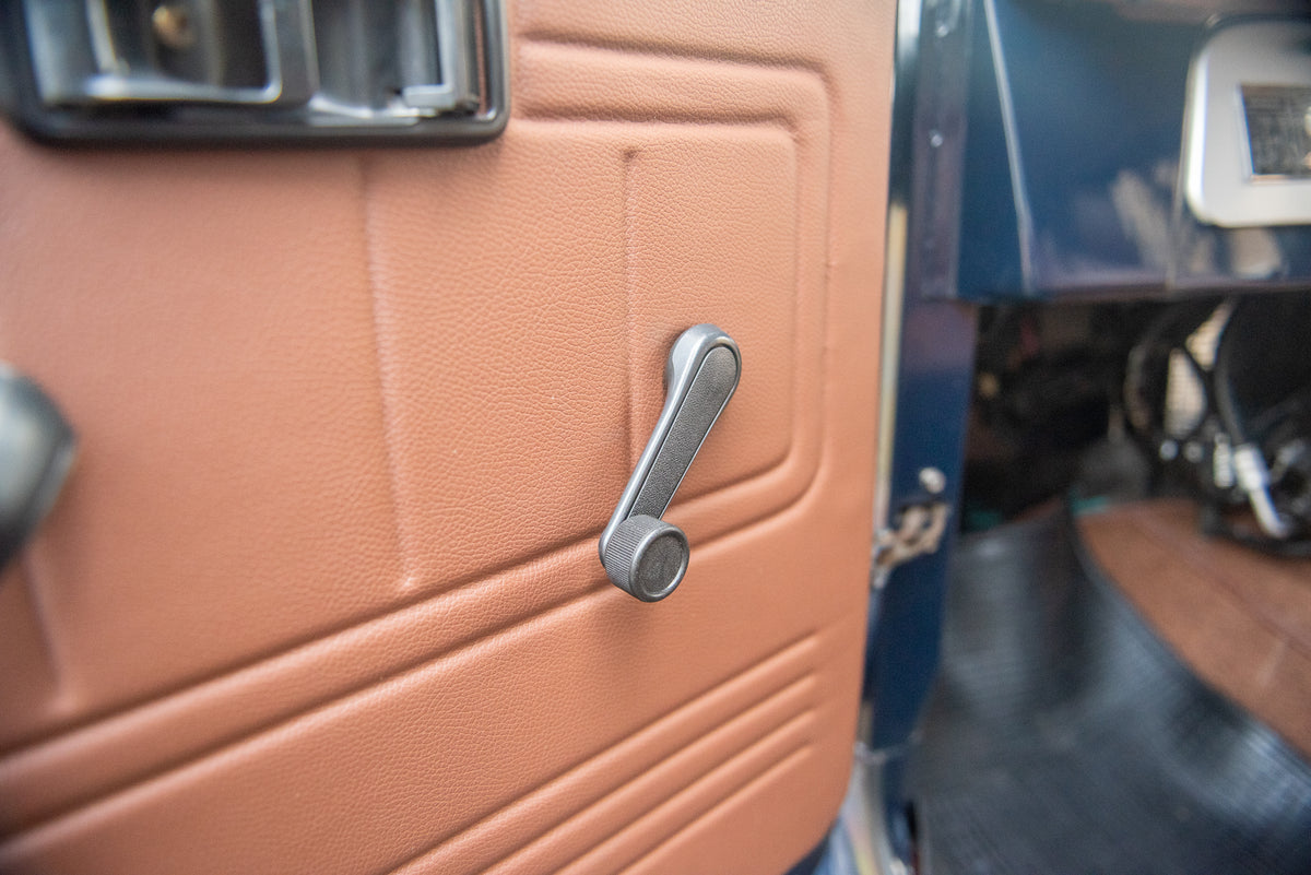 Restored 1983 Toyota BJ40 Land Cruiser in Royal Blue Custom Brown Leather Interior with Bulk New Interior Accessories and New Upholstery