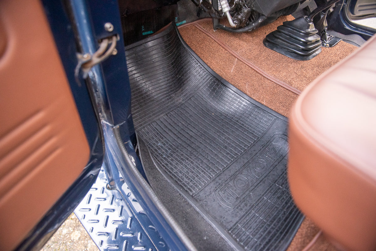 Restored 1983 Toyota BJ40 Land Cruiser in Royal Blue Custom Brown Leather Interior with Bulk New Interior Accessories and New Upholstery