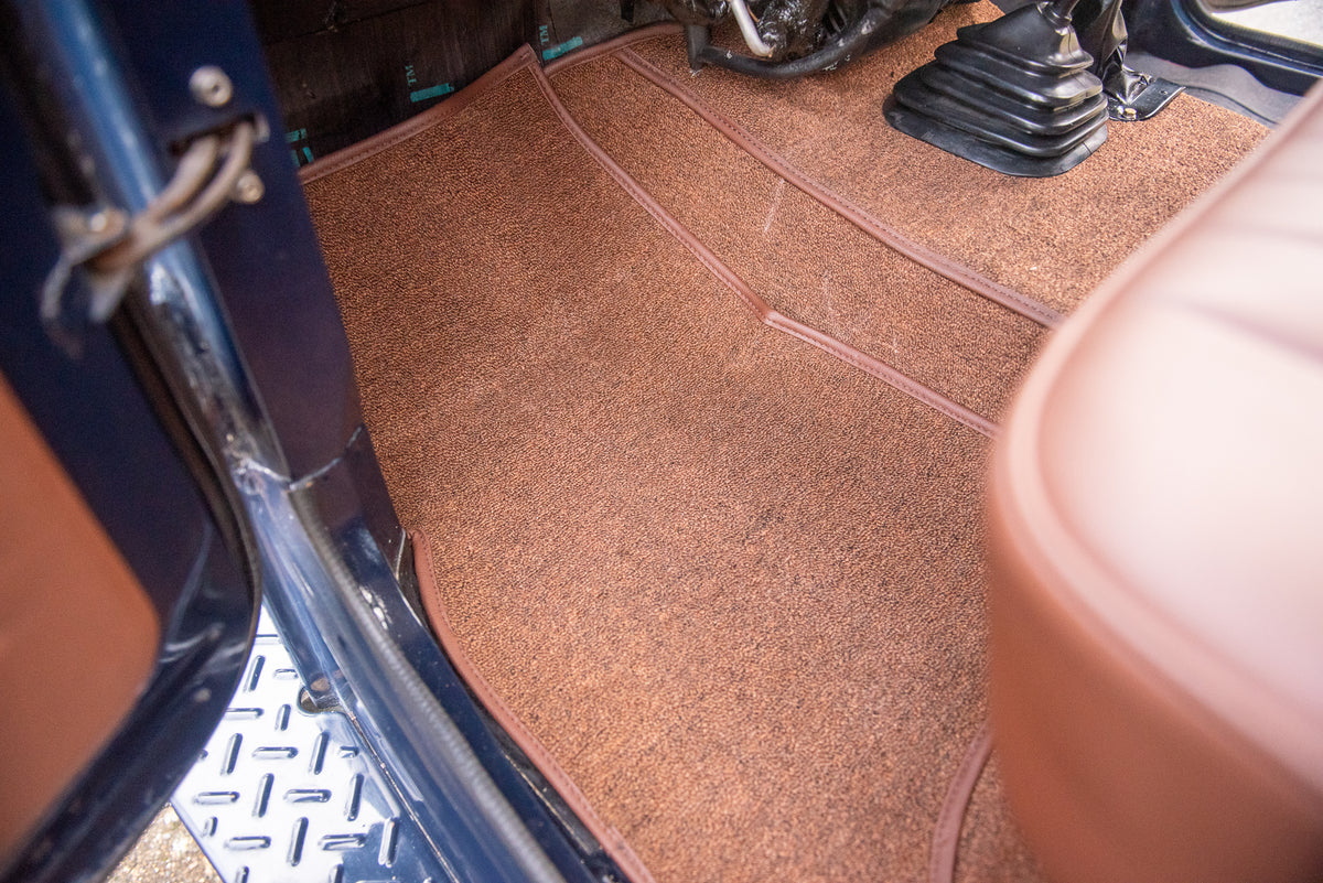 Restored 1983 Toyota BJ40 Land Cruiser in Royal Blue Custom Brown Leather Interior with Bulk New Interior Accessories and New Upholstery