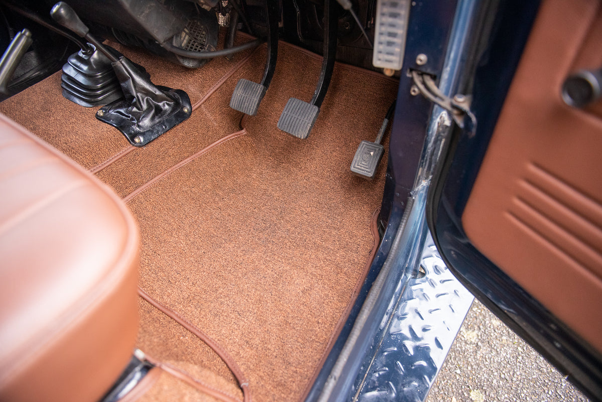 Restored 1983 Toyota BJ40 Land Cruiser in Royal Blue Custom Brown Leather Interior with Bulk New Interior Accessories and New Upholstery