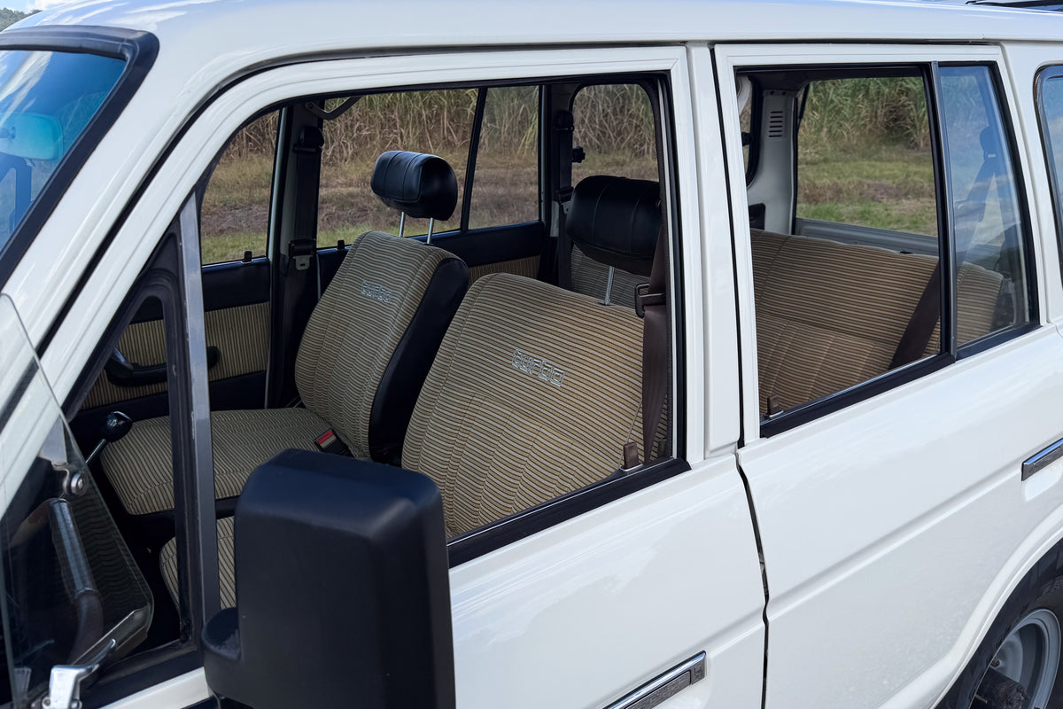 White 1986 Toyota HJ61 with Original Turbo Seats For Sale