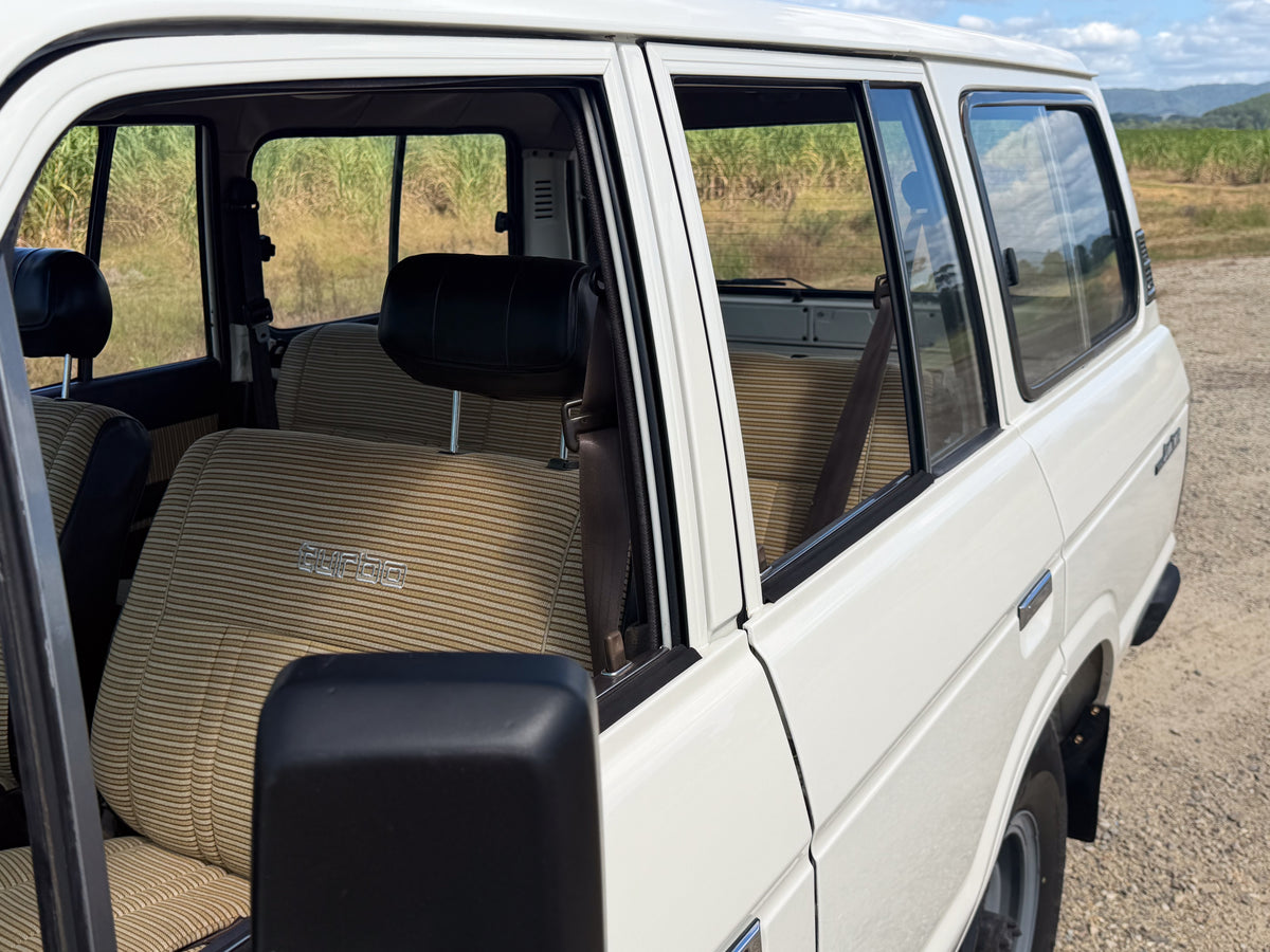White 1986 Toyota HJ61 with Original Turbo Seats For Sale