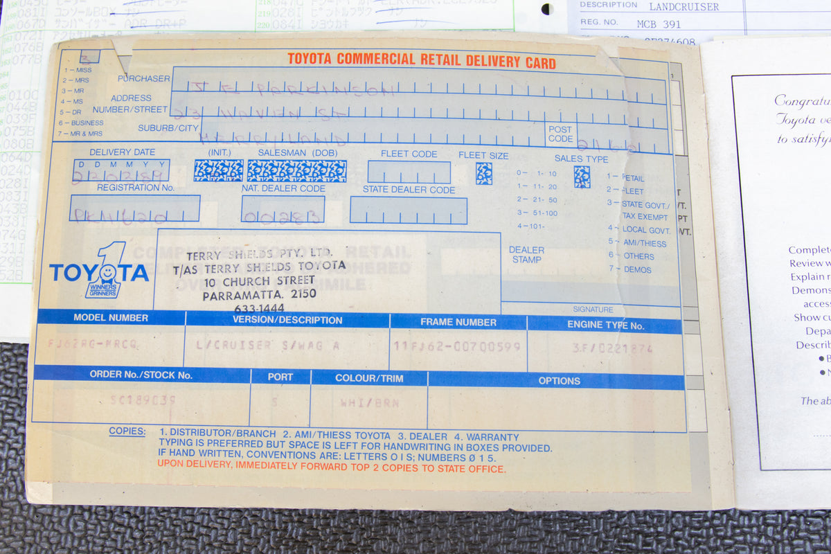 1989 TOYOTA FJ62 LAND CRUISER