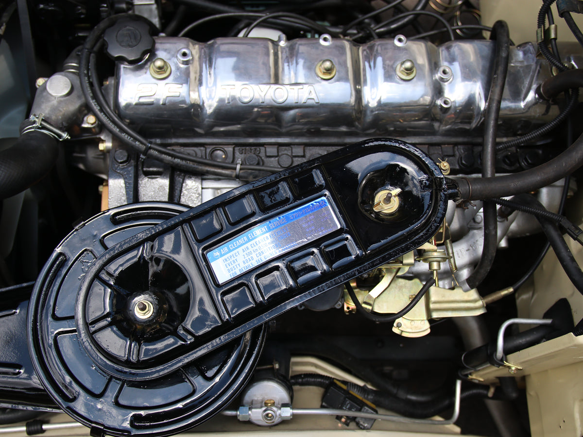 Original 2F Engine Overhauled of Beige 1980 Toyota Jeep FJ40 Land Cruiser Restored by Hogg & Swan