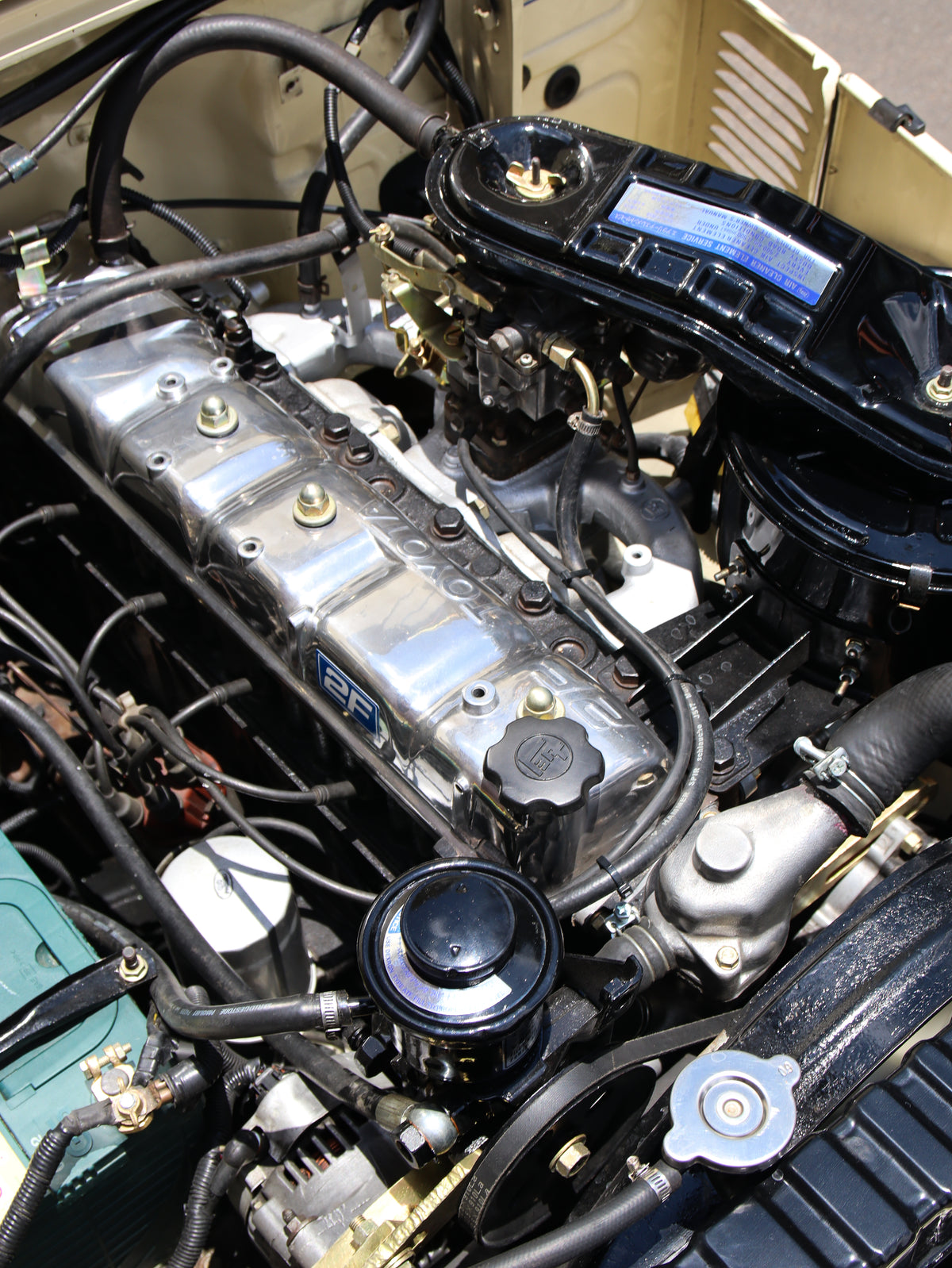 Original 2F Engine Overhauled of Beige 1980 Toyota Jeep FJ40 Land Cruiser