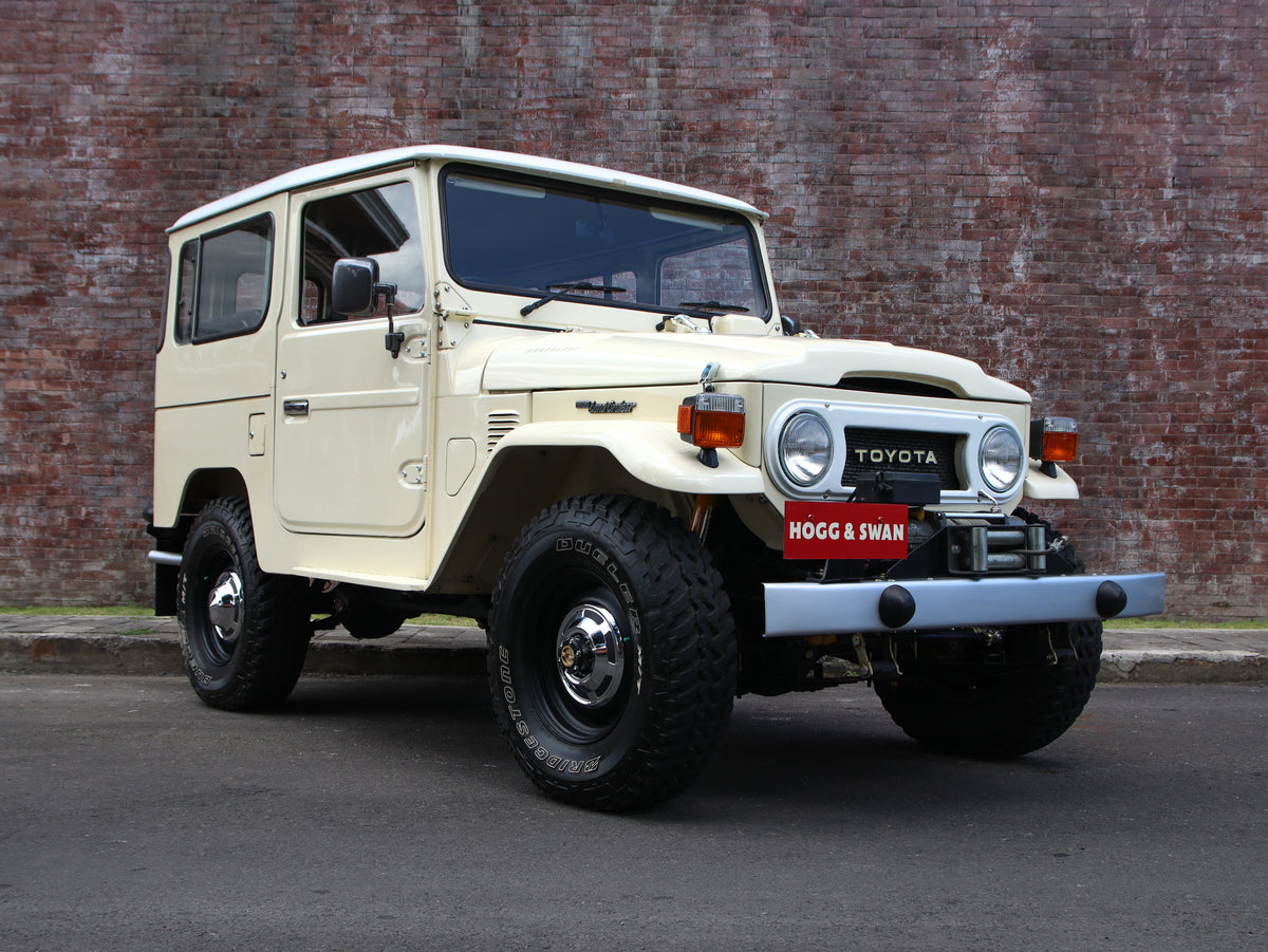 Beige 1980 Toyota FJ40 Land Cruiser with Bulk New Genuine Trims and Accessories Restored by Hogg & Swan