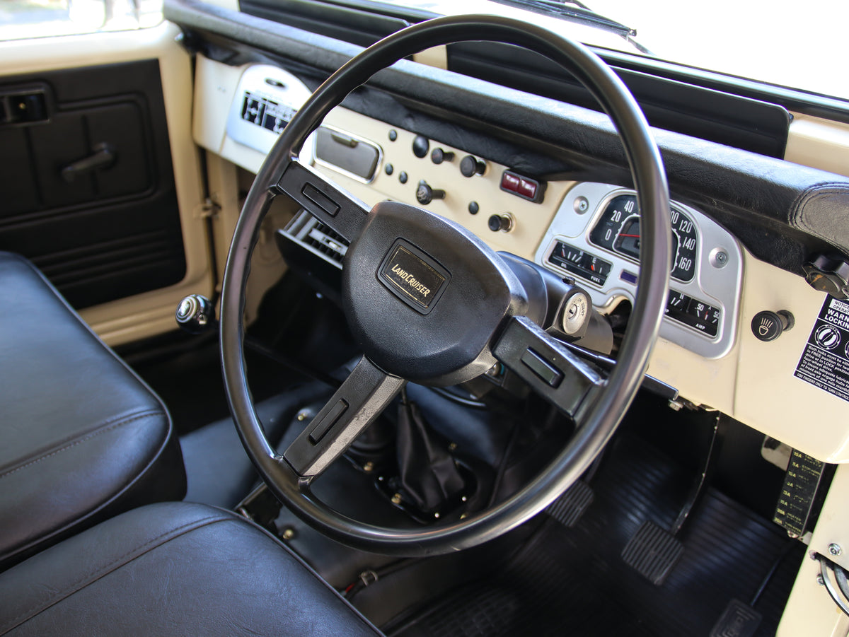 Classic 40 Series Toyota FJ40 Land Cruiser with Bulk Genuine Interior Parts and Black Leather Seats