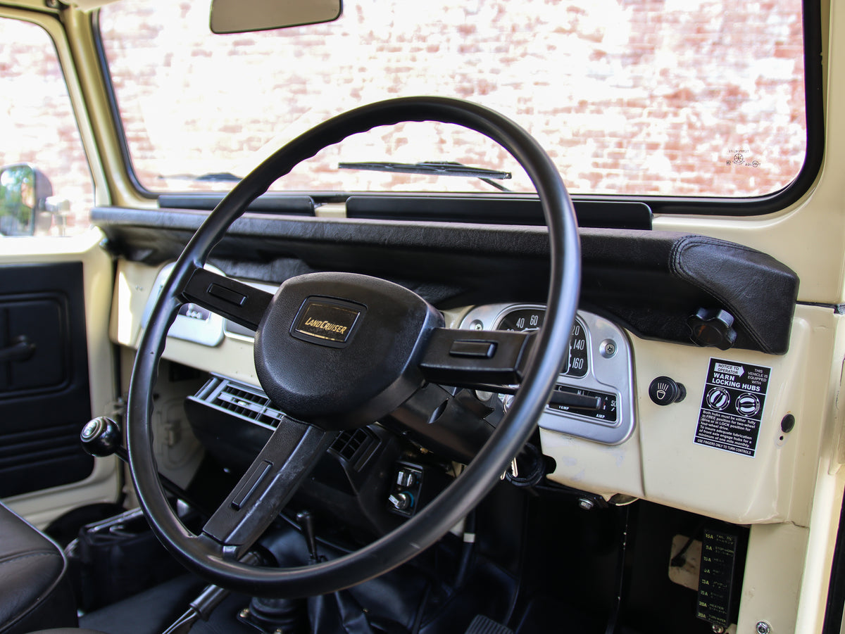 Classic 40 Series Toyota FJ40 Land Cruiser with Bulk Genuine Interior Parts and Black Leather Seats