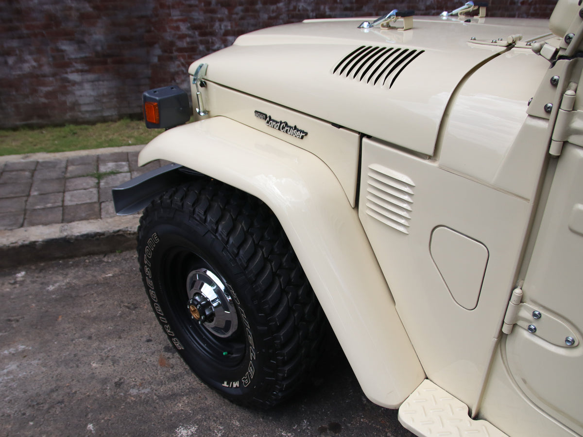 Classic Look 1980 Toyota FJ40 Land Cruiser in Beige Restored by Hogg & Swan
