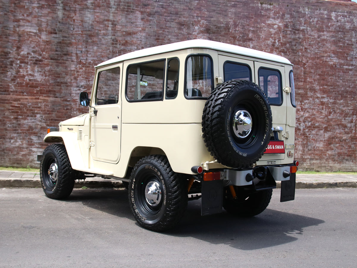 Beige 1980 Toyota FJ40 Land Cruiser with Bulk New Genuine Trims and Accessories Restored by Hogg & Swan