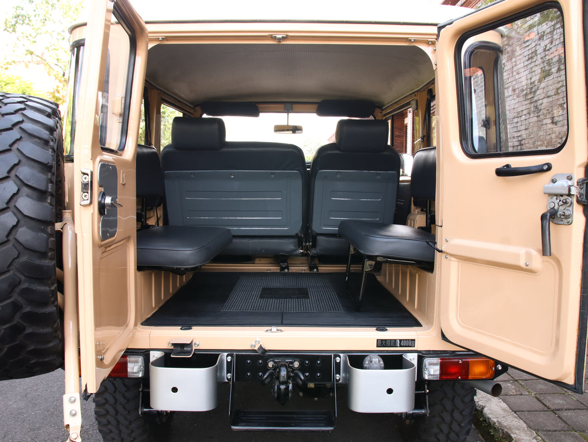 Beige 1981 Toyota FJ40 Land Cruiser with Bulk New Genuine Toyota Parts Toyota Repro Floor Mats and Australian Spec Seats