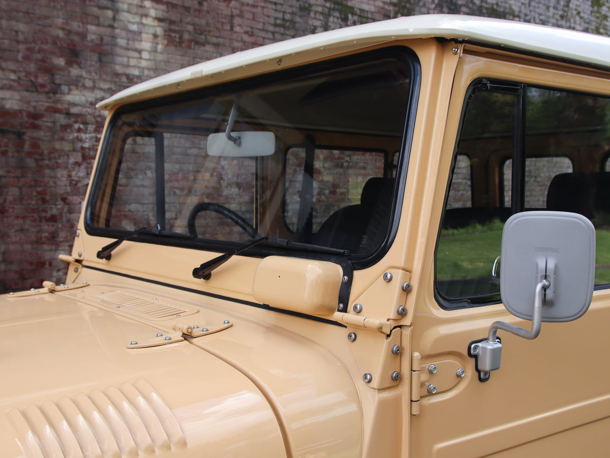 1981 Beige Toyota FJ40 Land Cruiser with Bulk New Zinc Hardware and Original Side Mirrors