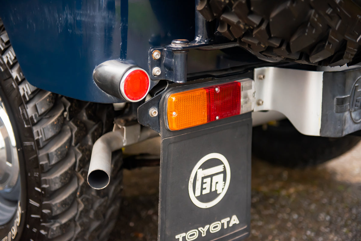 Vintage 40 Series Toyota BJ40 Land Cruiser Diesel with All New Genuine Toyota Parts Including New Genuine Headlights, Taillights, Front Signal Lamps, Spotlights, Reflector, Mirrors, and Toyota Badges