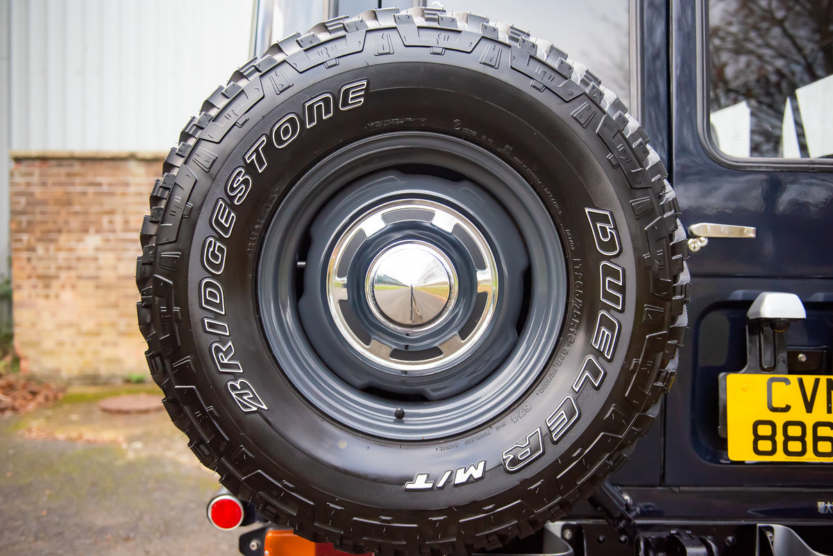Vintage 40 Series Diesel Toyota BJ40 Land Cruiser with 16" Steel Rims and New Genuine Chrome Hub Caps