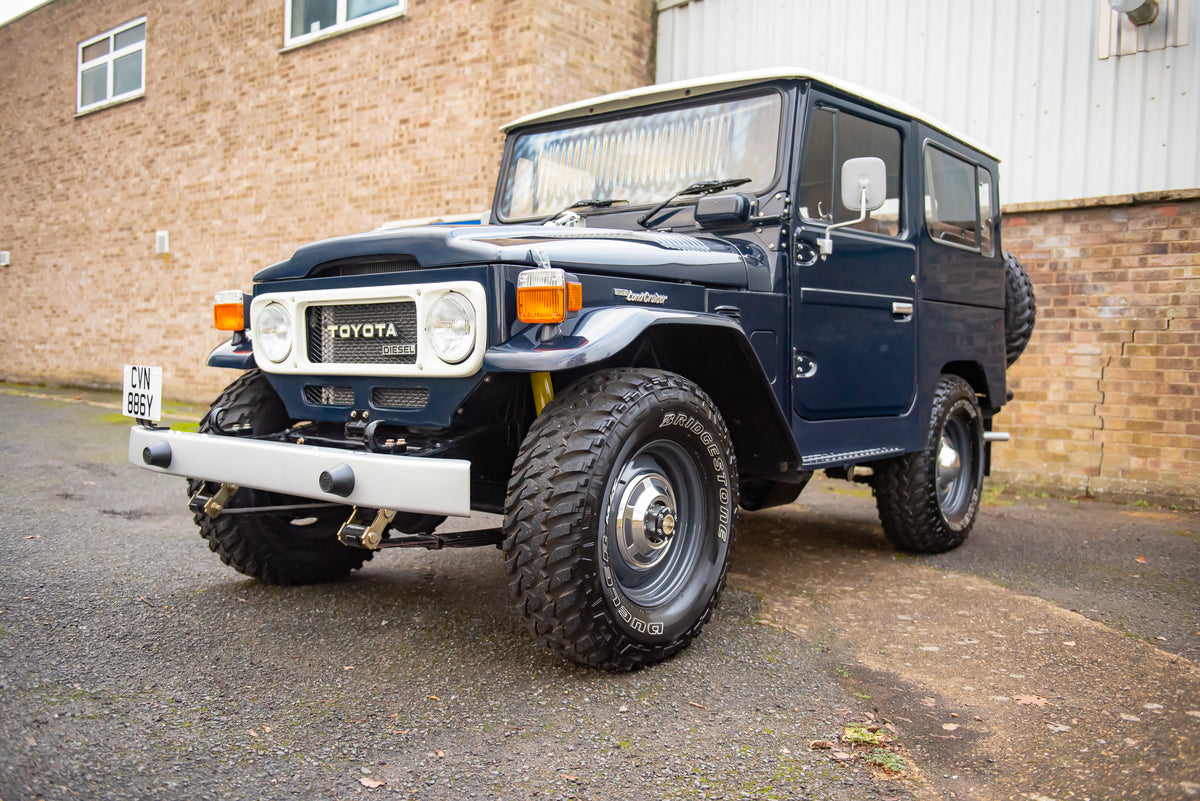 Vintage 40 Series Diesel Toyota BJ40 Land Cruiser with 16" Steel Rims and New Genuine Chrome Hub Caps
