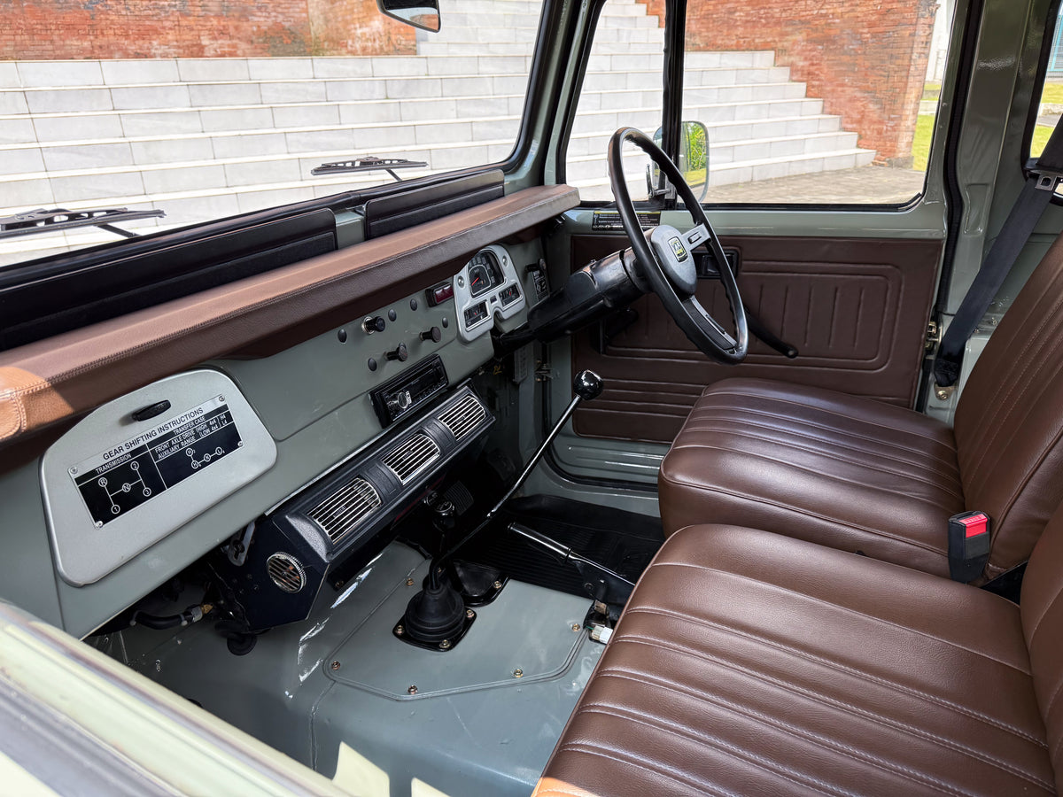 Grey 1979 Toyota FJ40 Land Cruiser Custom Brown Interior Restored by Hogg & Swan