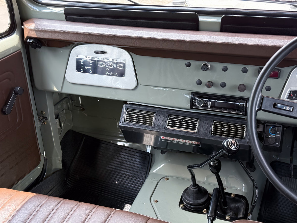 Grey 1979 Toyota FJ40 Land Cruiser Custom Brown Interior Restored by Hogg & Swan