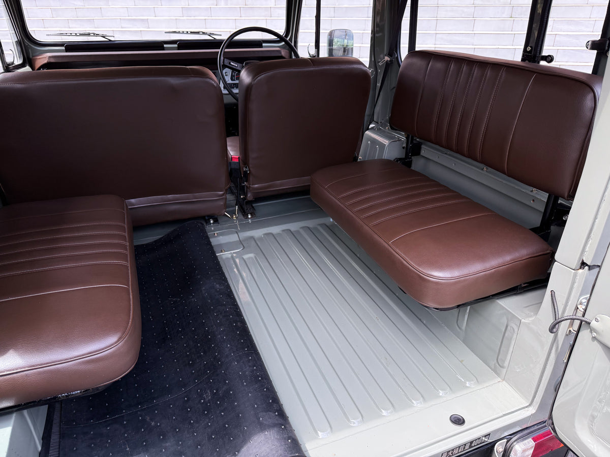 Grey 1979 Toyota FJ40 Land Cruiser Custom Brown Interior Restored by Hogg & Swan