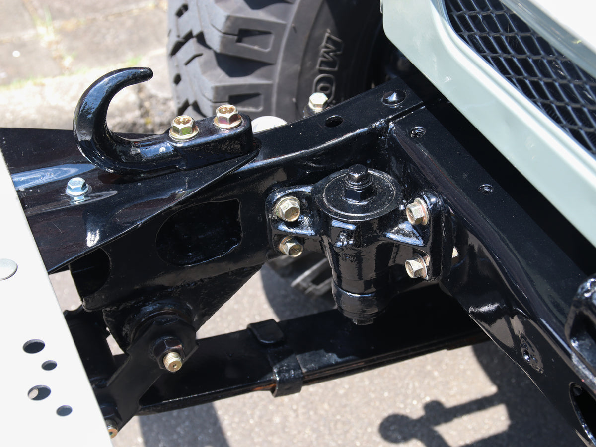Well-detailed Solid Chassis of Grey 1979 Toyota FJ40 Land Cruiser Restored by Hogg & Swan