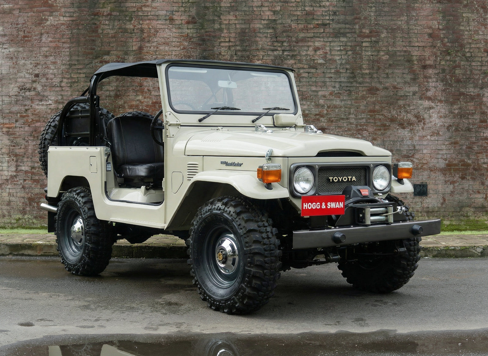 Restored Classic Toyota 40 Series White 1982 Toyota FJ40 Land Cruiser Custom Convertible