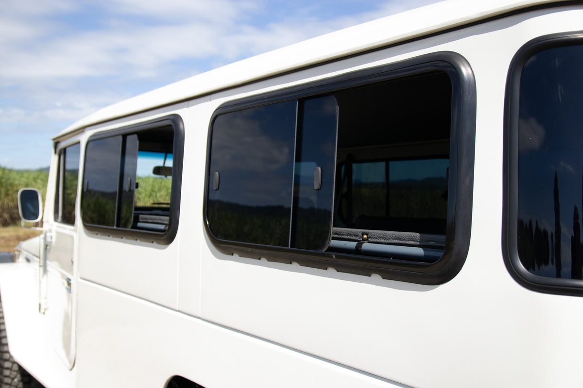 Classic 40 Series White 1982 Toyota FJ45 Troop Carrier Land Cruiser Full Restoration For Sale