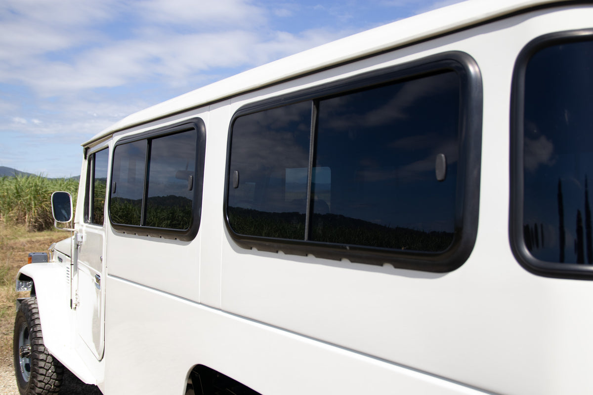 Classic 40 Series White 1982 Toyota FJ45 Troop Carrier Land Cruiser Full Restoration For Sale