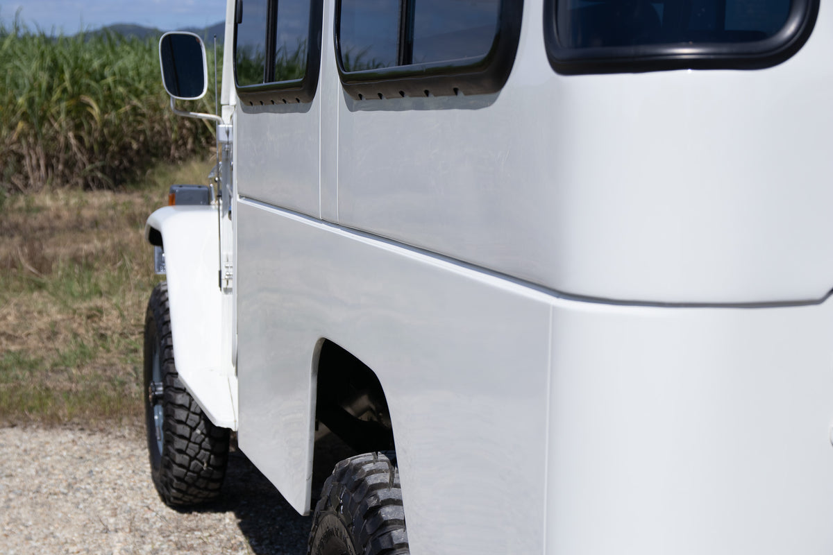 Classic 40 Series White 1982 Toyota FJ45 Troop Carrier Land Cruiser Full Restoration For Sale