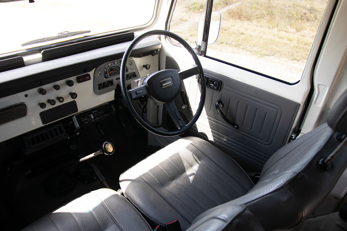  Restored White 1982 Toyota FJ45 Land Cruiser Reupholstered Gray Interior 