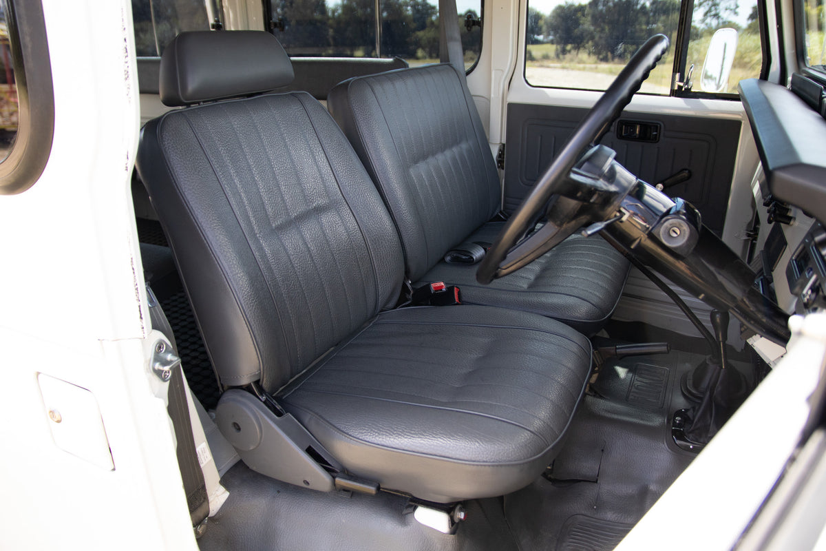 Restored White 1982 Toyota FJ45 Land Cruiser Reupholstered Gray Interior