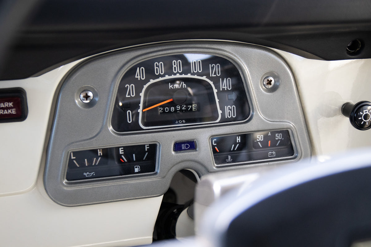 Restored White 1982 Toyota FJ45 Land Cruiser Reupholstered Gray Interior with Bluetooth Head Unit and 6" Speakers  For Sale