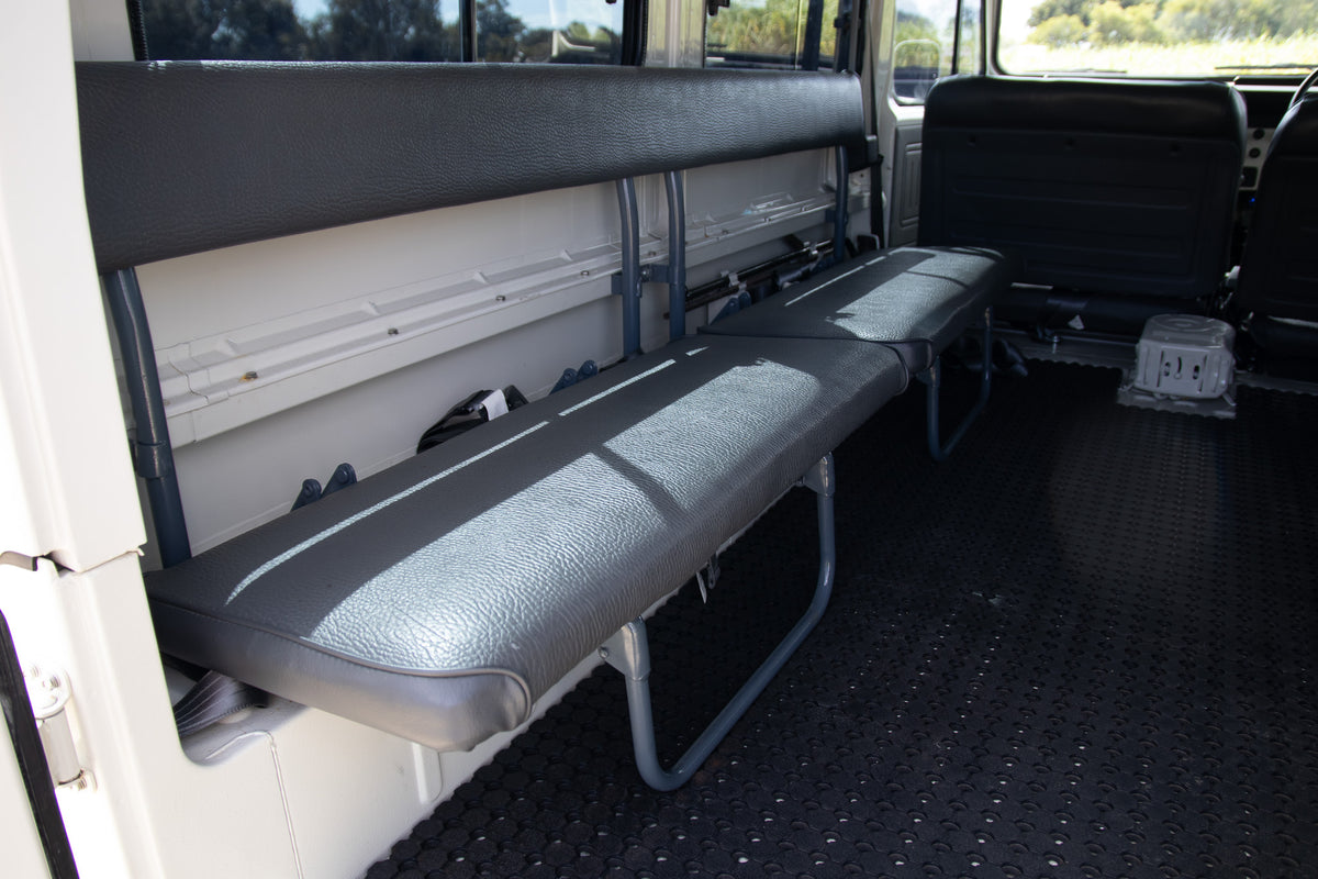 Vintage 40 Series White 1982 Toyota FJ45 Land Cruiser Troop Carrier with Genuine Toyota Parts For Sale