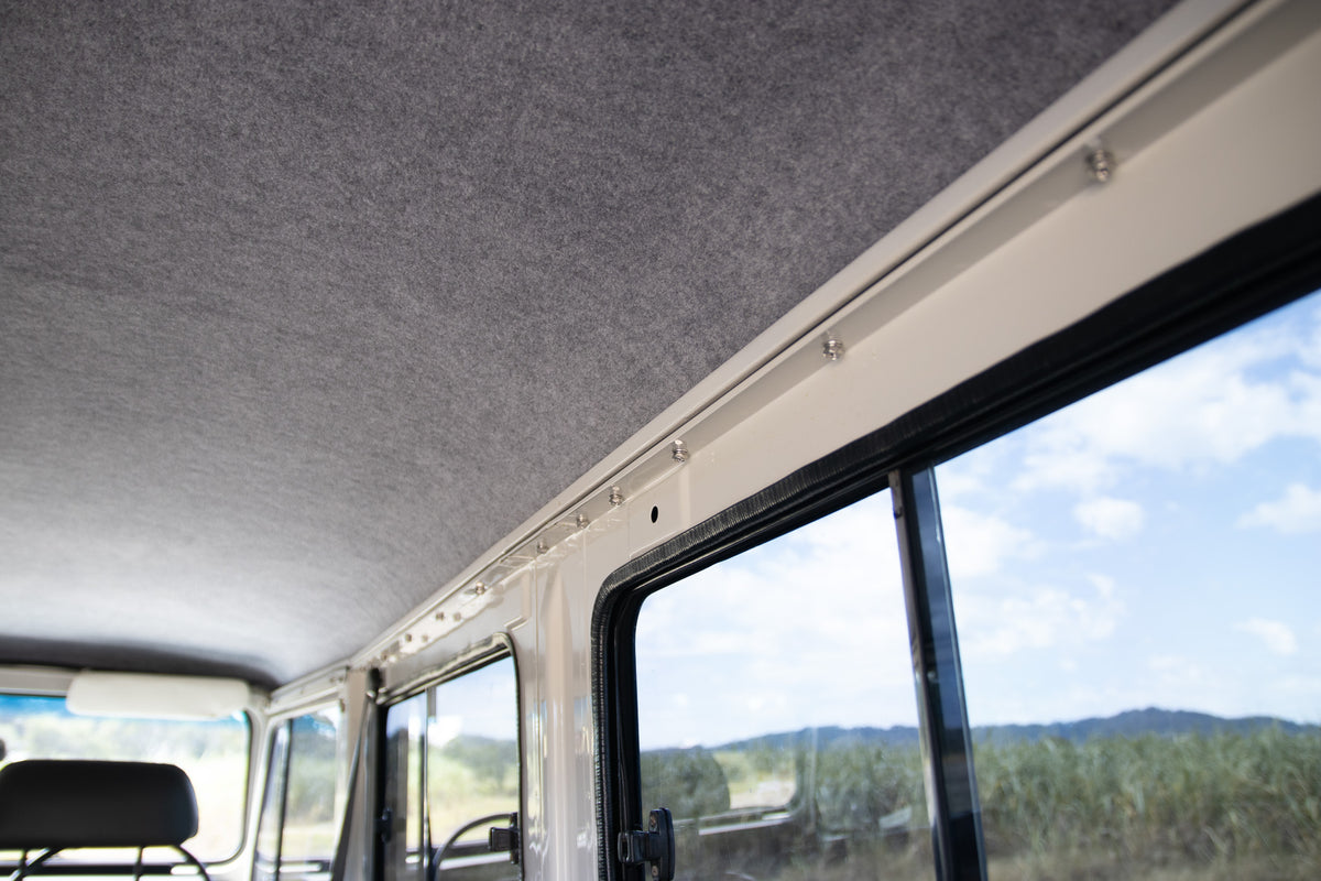 Restored White 1982 Toyota FJ45 Land Cruiser Reupholstered Gray Interior