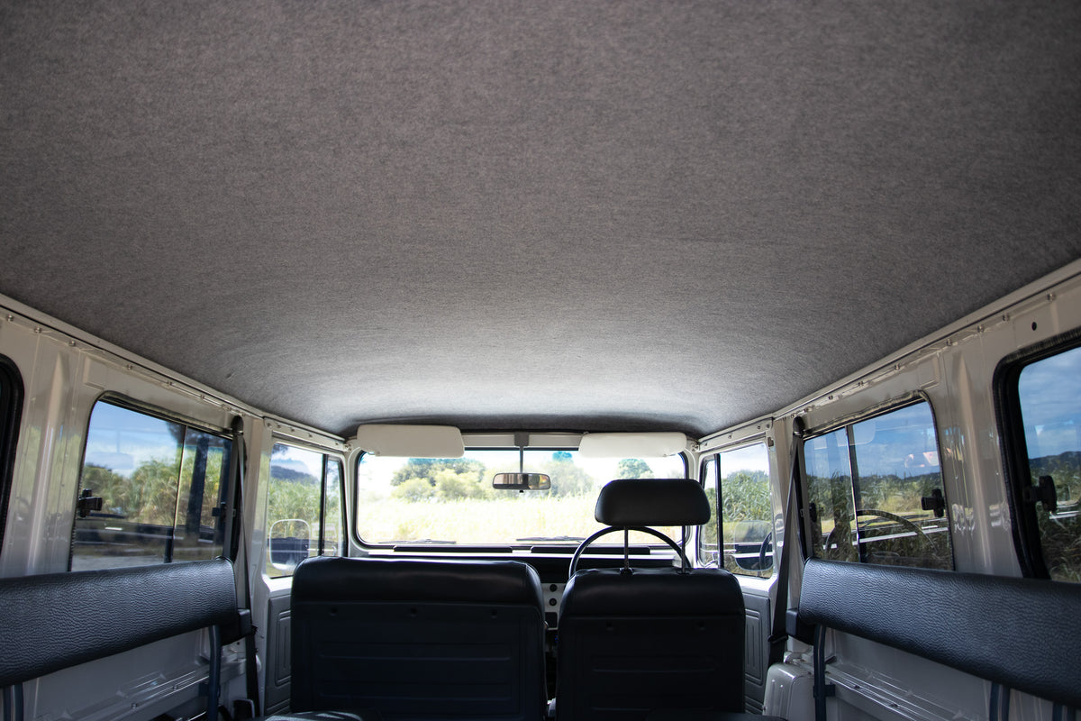 Restored White 1982 Toyota FJ45 Land Cruiser Reupholstered Gray Interior For Sale